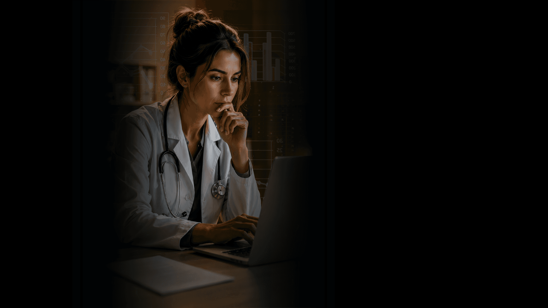 Pediatra analisando sua carreira